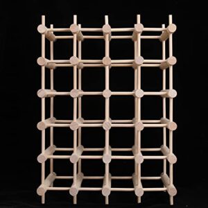 Wooden Stackable Storage Modular countertop Wine Rack Cabinet-Freestanding for Floor Wine Display Stand Holder (24 Bottles)