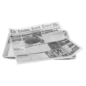 12" x 12" White Food-Safe London Newsprint Liner, by GET 4-TN1000 (Pack of 1000)