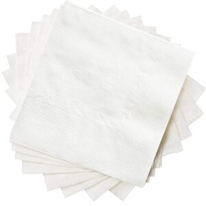 [500 pack] white beverage napkins 1-ply cocktail napkins, restaurant bar paper napkins
