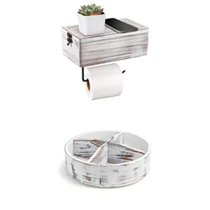 toilet paper holder and 12 inch lazy susan organizer