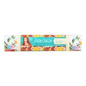 the pioneer woman sweet rose non-adhesive shelf liner, 12″ x 10′