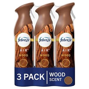 febreze air effects wood scent air freshener, 8.8 oz. can, pack of 3