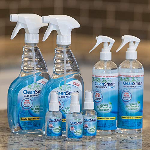 CleanSmart Daily Surface Cleaner and Pet-safe Disinfectant, Kills 99.9% of Viruses & Bacteria, 23 ounce Spray (pack of 2)