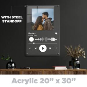 Personalized Acrylic Song | With Optional QR Song Code | Acrylic Album Cover | Multiple Sizes