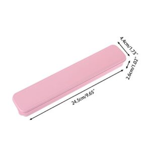 CHBC Portable Storage Box Flatware Tableware Travel Case Stationery Pens Spoon Fork (Pink)