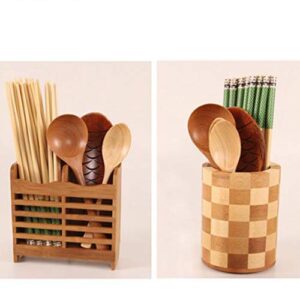 Hemoton 1 Pc Flatware Caddy Utensil Bamboo Drying Tableware Storage Organizer Holder Rack Shelf for Spoon Fork Knife Chopsticks