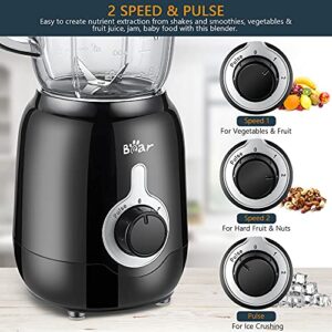 Bear Blender, 700W Smoothie Countertop Blender with 40oz Blender Cup for Shakes and Smoothies, 3-Speed for Crushing Ice, Puree and Frozen Fruit with Autonomous Clean