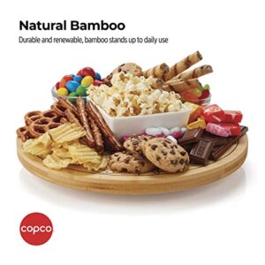 Copco Bamboo Lazy Susan Kitchen Turntable for Entertaining, Movie Night DIY Design, 10-Inch, Bamboo