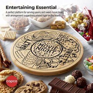 Copco Bamboo Lazy Susan Kitchen Turntable for Entertaining, Movie Night DIY Design, 10-Inch, Bamboo