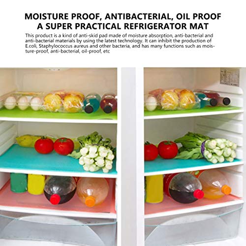 Aoyuexi Refrigerator Mats,Refrigerator Liners for Shelves Washable Fridge Mats Liners Waterproof Fridge Pads Mat Shelves Drawer Table Mats (Green), 17.7x11.8''