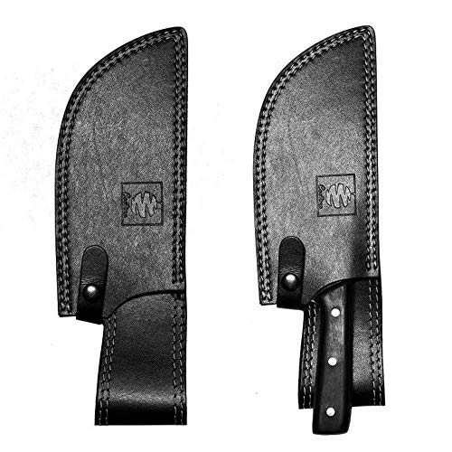 COOLINA Daozi Forged Cleaver Butcher Knife PU leather sheath, Kitchen knife cover , Chef knife sheath