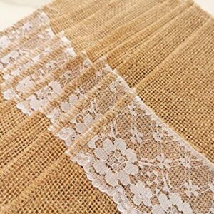 Lucky Monet 25/50/100PCS 4 x 8Inch Natural Burlap Lace Silverware Bag Utensil Holder Cutlery Pouch Hessian Knife Fork Tableware Bags for Wedding Party Restaurant Decoration (100PCS)