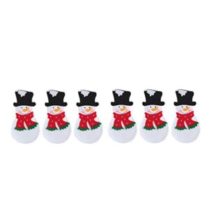 Amosfun 6pcs Christmas Cutlery Gift Bag Tableware Holders Silverware Holder Pockets for Christmas Table Decoration (Snowmen)