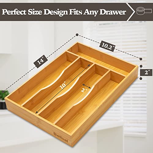 Bamboo Silverware Organizer by Bellsal