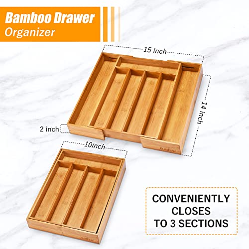 Bamboo Silverware Organizer by Bellsal