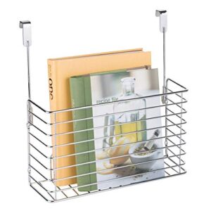 iDesign Classico Metal Over the Cabinet Kitchen Bakeware Organizer Basket for Cutting Boards, Baking Sheets, Pans, 13.73" x 5.18" x 14.2" - Chrome