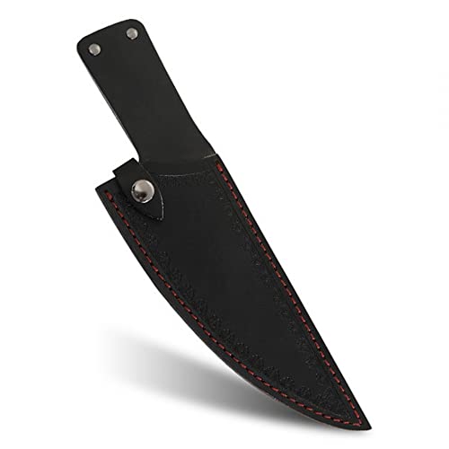 8" Straight Knife Sheath, Vertical Knife Sheaths Belt Leather Knife Sheath Holder for 8'' Kitchen Chef Knife