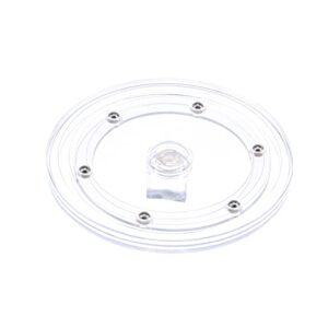 kepfire 6 inch clear acrylic lazy susan turntable organizer ball bearing revolving display base kitchen spice rack cake makeup table decorating