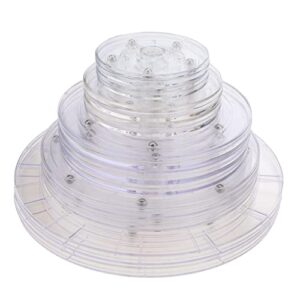 Kepfire 6 inch Clear Acrylic Lazy Susan Turntable Organizer Ball Bearing Revolving Display Base Kitchen Spice Rack Cake Makeup Table Decorating