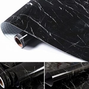 UPREDO Marble Effect Paper Adhesive Granite Look Vinyl Film Countertop Peel Stick Shelf Liners 15.8in by 79in