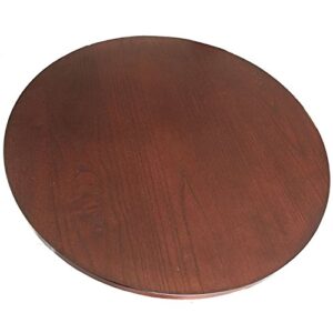 advanced furniture dark brown wood rotating turntable lazy susan 360 swivel with 21 inches diameter