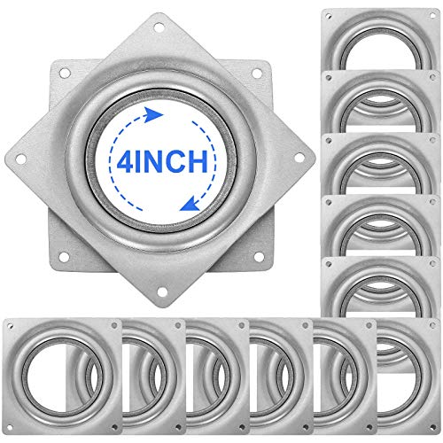 16Pack Lazy Susan Turntable Bearings, 4”Square Rotating Plate, 300lbs Capacity 5/16”Thick Swivel Plate for DIY Lazy Susan Project Storage Organizer Rack Cake Decorating Sculpture Displays