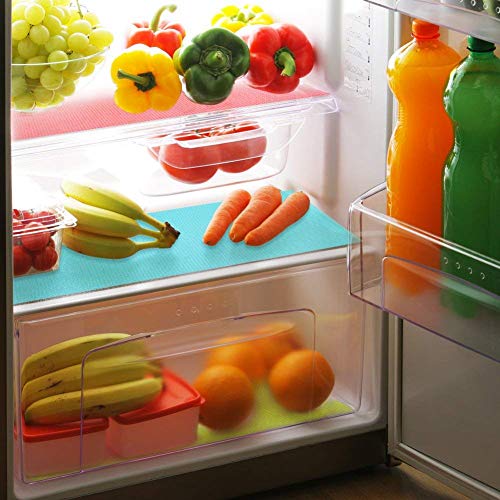 Polly Online Refrigerator Liners Shelf Liners Washable Refrigerator Mats Kitchen Silicone Refrigerator Pads Place Mats 5PCS/Set