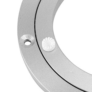 MUKLEI 3 Pack 5.5 Inch Aluminium Alloy Turntable Bearings, Heavy Duty Lazy Susan Hardware Rotating Bearing Turntable for Rounding Dining Table, 110 lbs Max Load Bearing Capacity