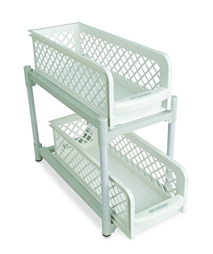 BASKET DRAWERS 15" Versatile 2 Tier Portable Sliding