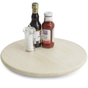 woodard & charles round lazy susan turntable with stainless steel ball bearing mechanism (whitewash)