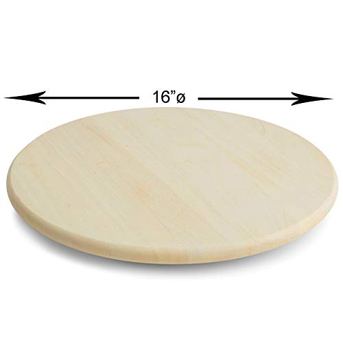 Woodard & Charles Round Lazy Susan Turntable with Stainless Steel Ball Bearing Mechanism (Whitewash)