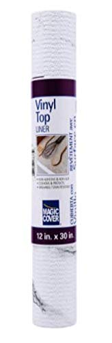 Magic Cover Non-Adhesive Vinyl Top Liner Classic Marble (2 Rolls) 12in X 30in