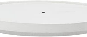 iDesign Renewable Paulownia Wood Collection Turntable Organizer, 10.5" x 1.19" x 10.5", White Wash