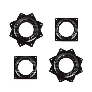 Lazy Susan Square Turntable Bearings 4Pack 3Inch Steel Rotating Bearing Swivel Plate Lazy Susan Hardware Base Parts Kit for Serving Trays Kitchen Cabinet Craft Project (3 Inch, 4)