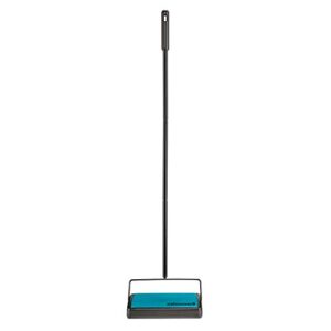 bissell easy sweep compact carpet & floor sweeper, 2484a, teal