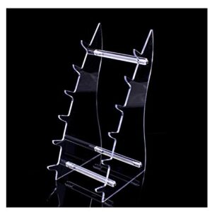 2 Sets Six Layers Heavy Duty acrylic Knife Display Stands,Pocket Knives Cabinet Holder,Hunting Survival Knife Rack