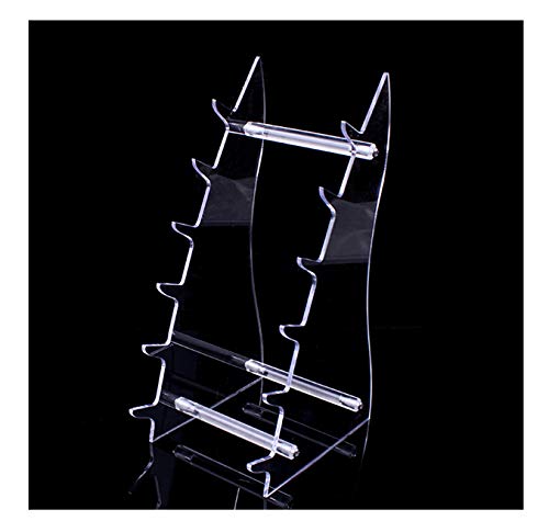 2 Sets Six Layers Heavy Duty acrylic Knife Display Stands,Pocket Knives Cabinet Holder,Hunting Survival Knife Rack