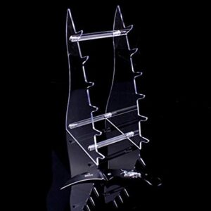 2 Sets Six Layers Heavy Duty acrylic Knife Display Stands,Pocket Knives Cabinet Holder,Hunting Survival Knife Rack