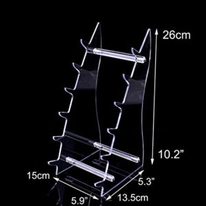 2 Sets Six Layers Heavy Duty acrylic Knife Display Stands,Pocket Knives Cabinet Holder,Hunting Survival Knife Rack