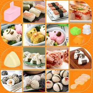 8 Pack Onigiri Mold, Rice Mold Musubi Maker Kit, Spam Musubi Maker Press, Rice Ball Mold Shake Sushi Makers Mold for Kids Lunch Bento and Home DIY