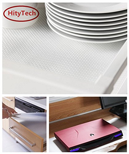 HityTech Shelf Liner, EVA Shelf Liners Can Be Cut Refrigerator Mats Fridge Cushion Liner Non-Adhesive Cupboard Liners Non-Slip Cabinet Drawer Table Liners - 59 x 17 3/4 in - Transparent