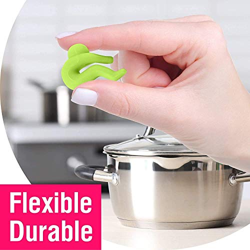 Spill-proof Lid Lifter for Soup Pot 6 Pack, Kitchen Tools Lid Stand Heat Resistant Holder Keep The Lid Open, Great Cooking Helpers and Decoration