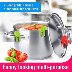 Spill-proof Lid Lifter for Soup Pot 6 Pack, Kitchen Tools Lid Stand Heat Resistant Holder Keep The Lid Open, Great Cooking Helpers and Decoration