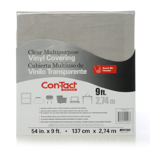 Con-Tact Brand Clear Vinyl Covering, Multipurpose, 54" x 9'
