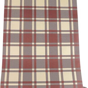 Peel and Stick Farmhouse Style Plaid Contact Paper Shelf Liner for Kitchen Cabinets Pantry Table Dresser Drawer Furniture Wall Decal 17.7X117 Inches