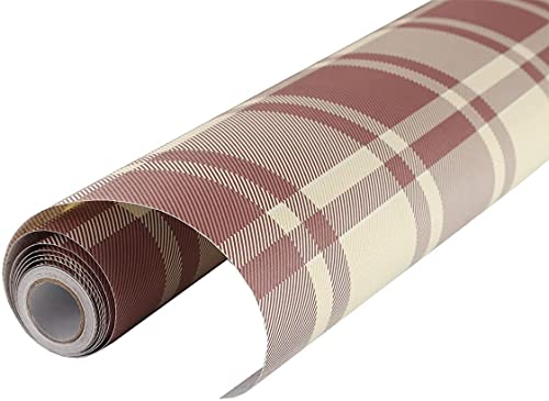 Peel and Stick Farmhouse Style Plaid Contact Paper Shelf Liner for Kitchen Cabinets Pantry Table Dresser Drawer Furniture Wall Decal 17.7X117 Inches