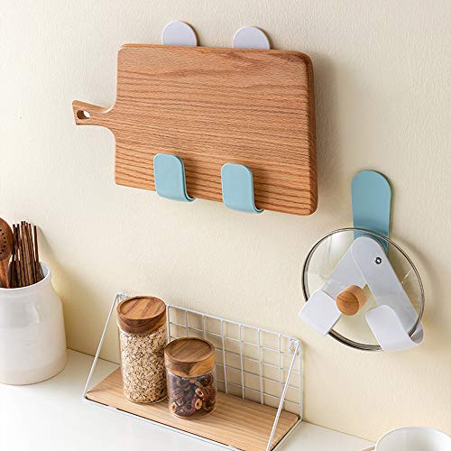 Self Adhesive Pot Lid Holder, 2 Pack Folding Wall Door Mounted Pot Lid Rack, Pots and Pans Organizer for Cabinets, Adjustable Hanging Pan Cover Cutting Board Storage Kitchen Utensil Tool Set