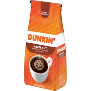 Dunkin' Hazelnut Flavored Ground Coffee, 12 Ounces