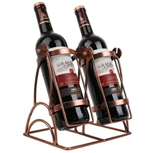 leyon swing wine bottle holder tabletop wine rack countertop wine bottle storage organize holder for kitchen home decor (2 bottles)
