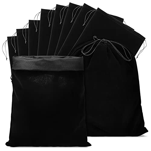 Luxshiny 10Pcs Silver Storage Bags, 15.7 x 11.8 Inch Flatware Storage Bag Fabric Cloth Bags for Silver Jewelry Silverware Protection Flatware